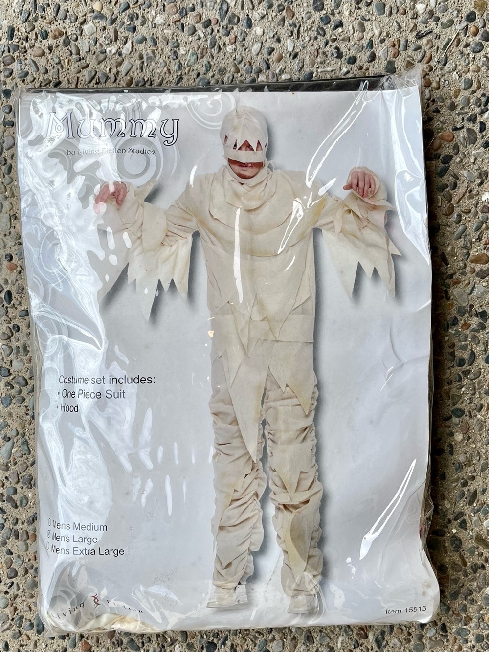 Mummy Mens Sz L Costume with Hood NIB